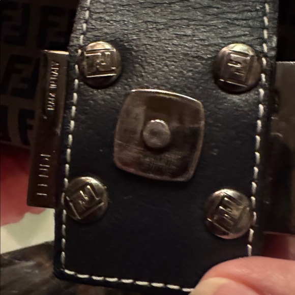 Fendi Vintage Monogram Black and Gray Bag. Could not be authenticated pre 80s - Picture 9 of 15